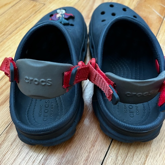 Navy blue iconic crocs comfort size 12 - used - Picture 2 of 3
